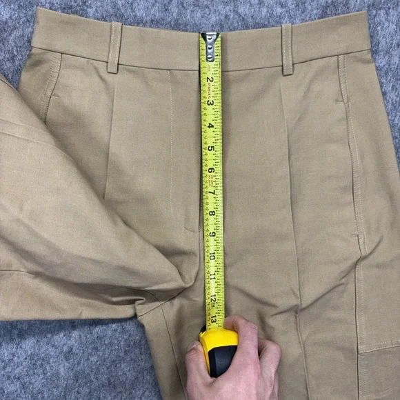 Victoria Beckham Trouser Pants Women's US 6 Balloon Pleated Tan Italy 29 x 29